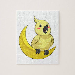 Parrot with Moon Jigsaw Puzzle