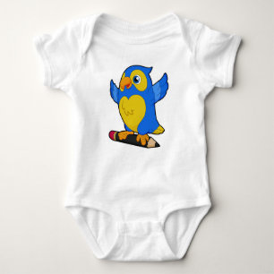 Parrot with Pencil Baby Bodysuit