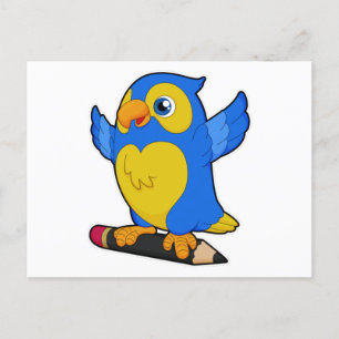 Parrot with Pencil Postcard