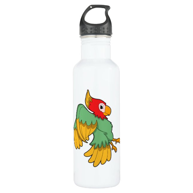 Parrot with red Head 710 Ml Water Bottle (Front)