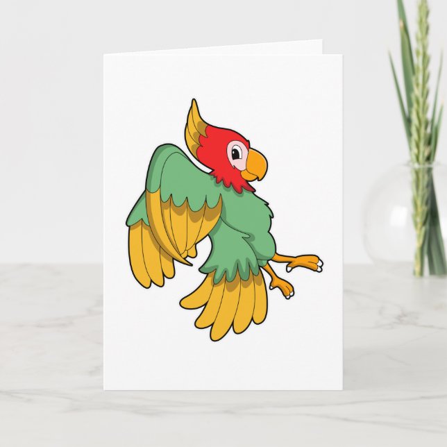 Parrot with red Head Card (Front)