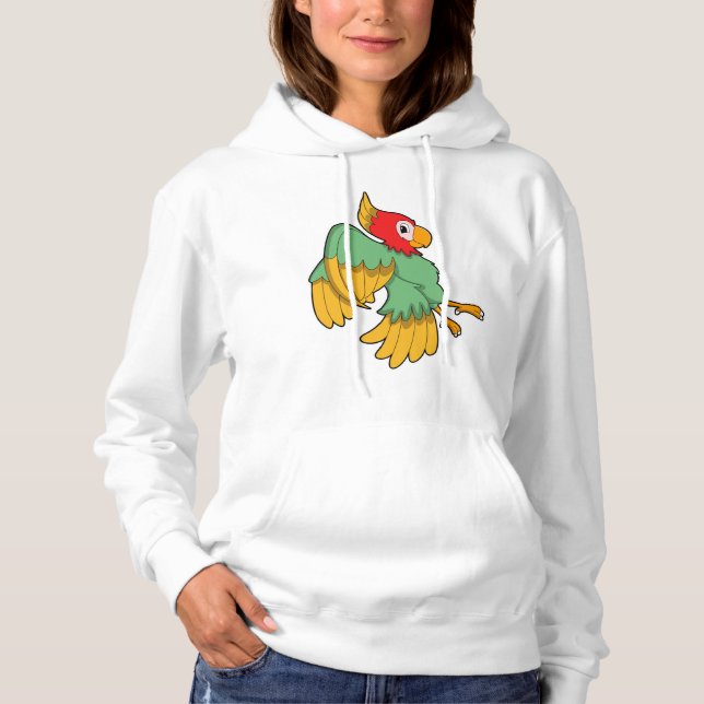 Parrot with red Head Hoodie (Front)