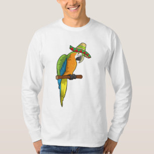 Parrot with Straw hat T-Shirt