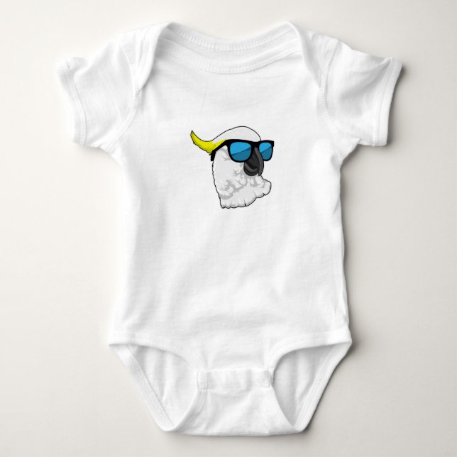 Parrot with Sunglasses Baby Bodysuit (Front)