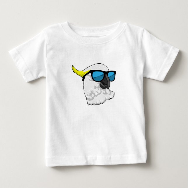 Parrot with Sunglasses Baby T-Shirt (Front)