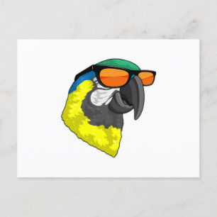 Parrot with Sunglasses Postcard