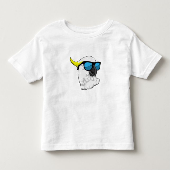 Parrot with Sunglasses Toddler T-Shirt (Front)
