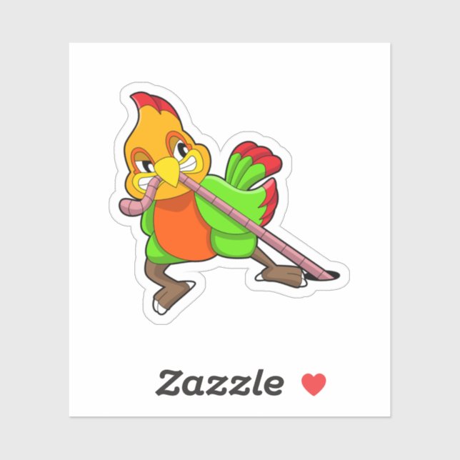 Parrot with Worm (Sheet)