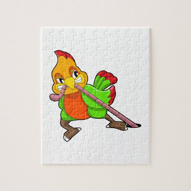 Parrot with Worm Jigsaw Puzzle (Vertical)