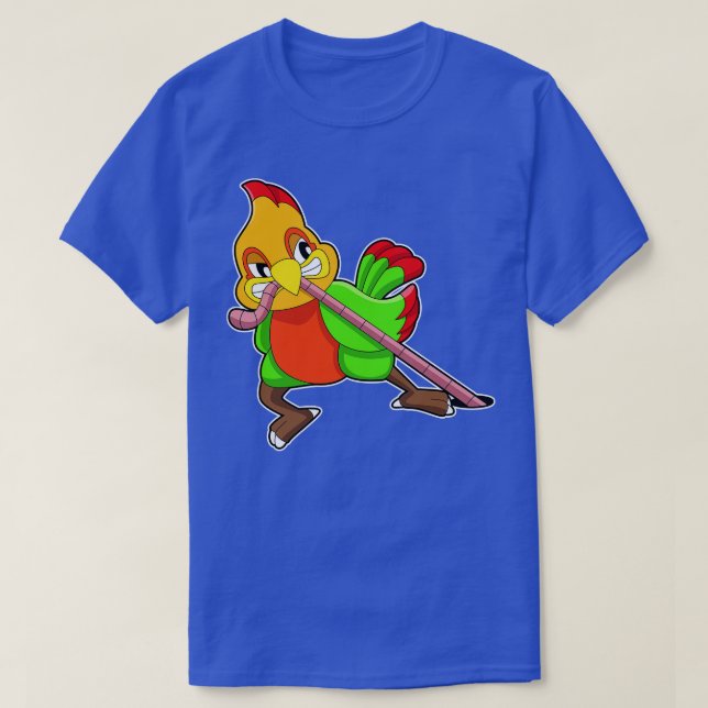 Parrot with Worm T-Shirt (Design Front)