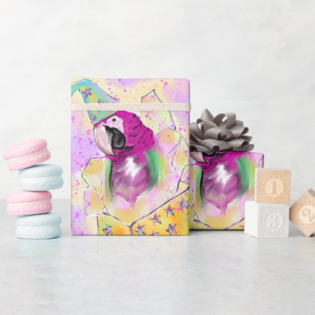 Parrot Wrapping Paper (Baby Shower)