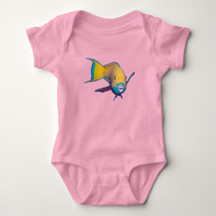 Parrotfish - Abstract Design - Cut out of photo    Baby Bodysuit