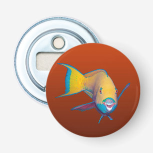 Parrotfish - Abstract Design - Cut out of photo Bottle Opener