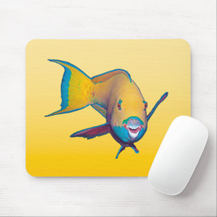 Parrotfish - Abstract Design - Cut out of photo Mouse Pad