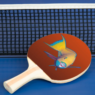 Parrotfish - Abstract Design - Cut out of photo    Ping Pong Paddle