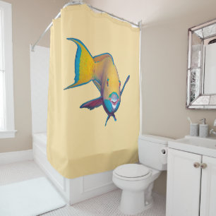 Parrotfish - Abstract Design - Cut out of photo    Shower Curtain