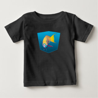 Parrotfish - Design gradient blue background | Baby T-Shirt