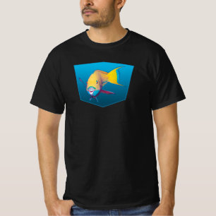Parrotfish - Design gradient blue background T-Shirt