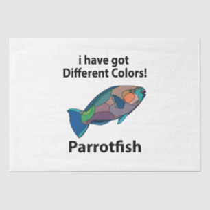 Parrotfish Funny Birthday Tissue Paper