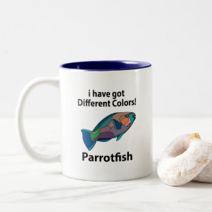Parrotfish Funny Two-Tone Coffee Mug