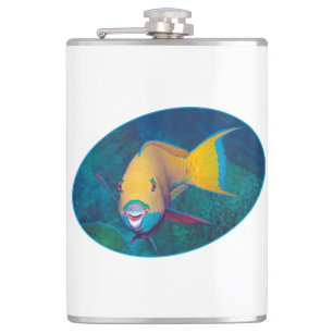 Parrotfish Underwaterphoto - Photographic design Hip Flask