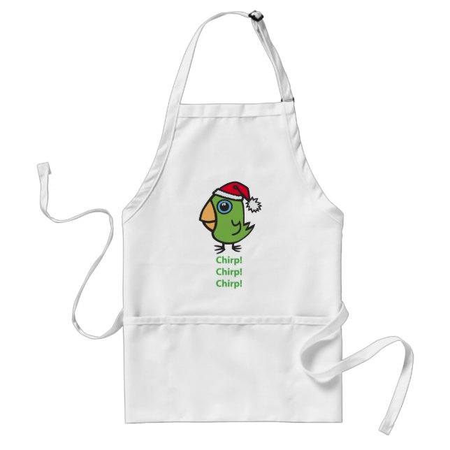 Parrotlet in Santa hat Standard Apron (Front)