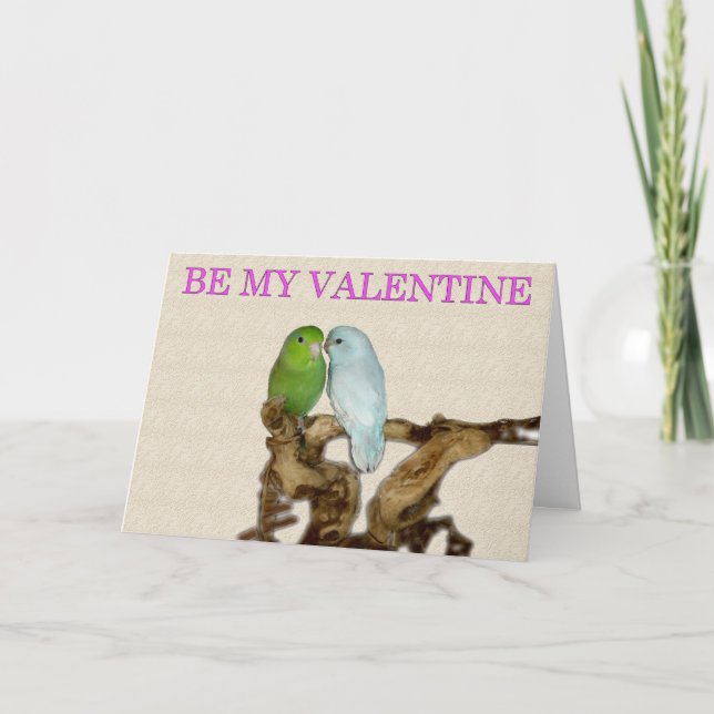Parrotlet Valentine Holiday Card (Front)