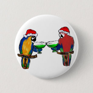 PARROTS 6 CM ROUND BADGE