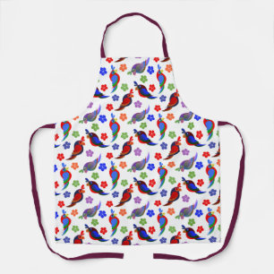 Parrots and Flowers Apron