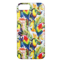 Parrots And Palm Leaves