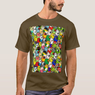 Parrots And Parakeets Colour T-Shirt