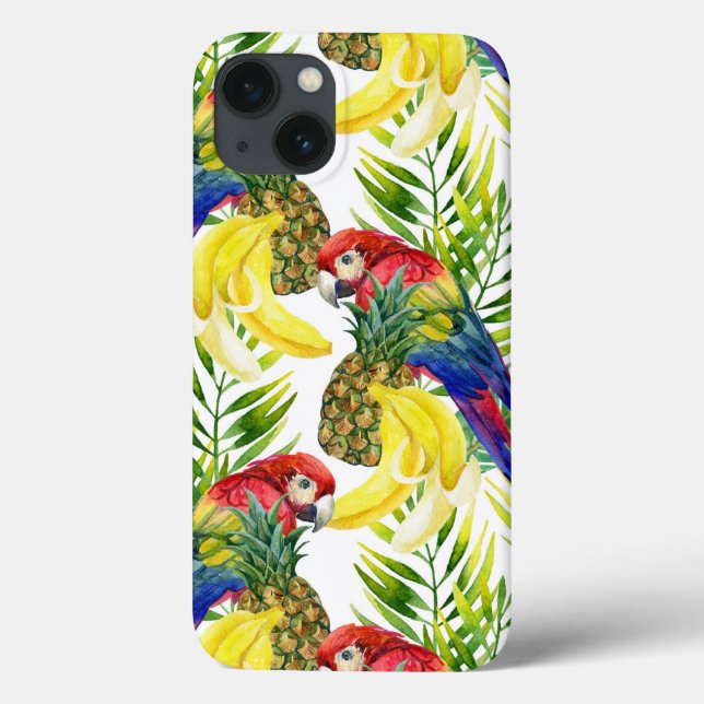 Parrots And Tropical Fruit Case-Mate iPhone Case (Back)