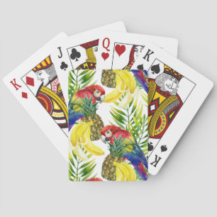 Parrots And Tropical Fruit Playing Cards