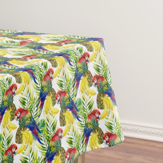 Parrots And Tropical Fruit Tablecloth (In Situ)