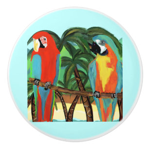 PARROTS CERAMIC KNOB
