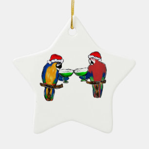PARROTS CERAMIC ORNAMENT