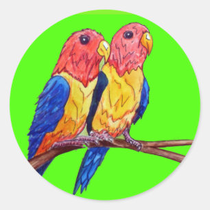 Parrots Classic Round Sticker