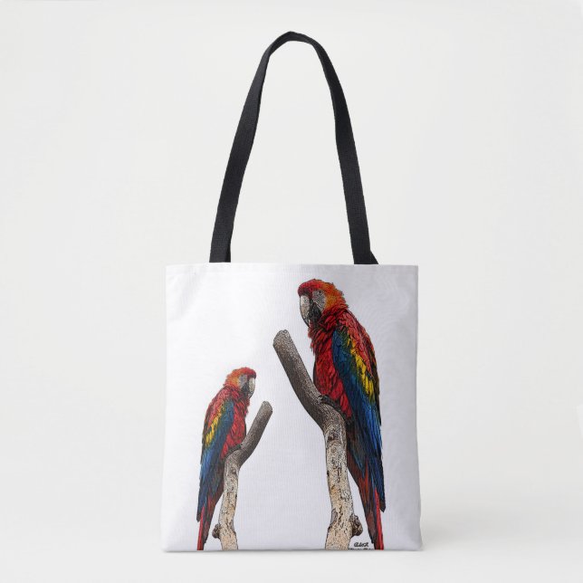 Parrots Custom All-Over-Print Tote Bag (Front)