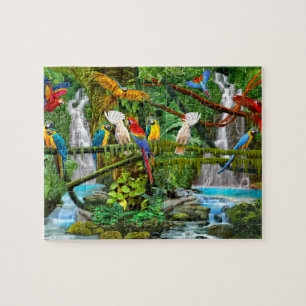 PARROTS IN PARADISE JIGSAW PUZZLE