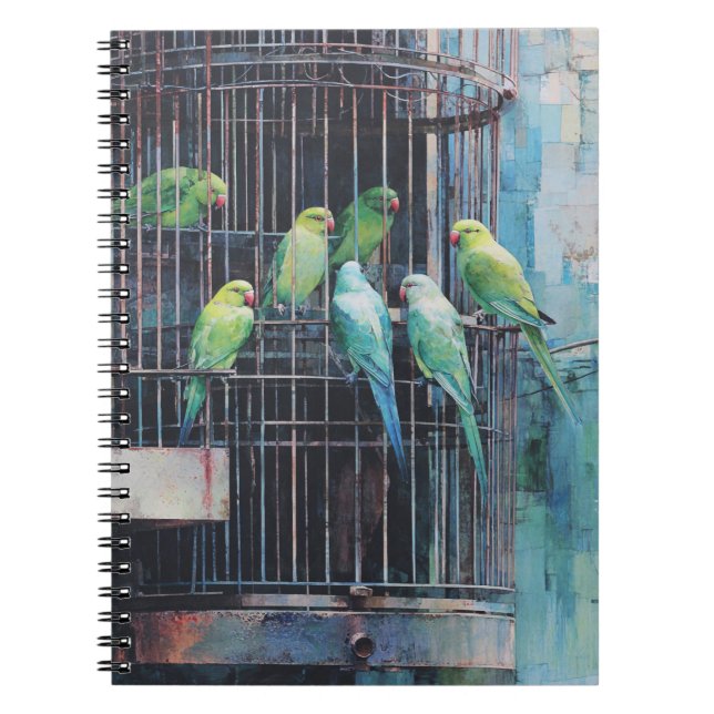 Parrots in the Cage Notebook (Front)