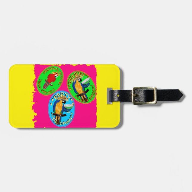PARROTS LUGGAGE TAG (Front Horizontal)