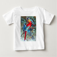 Parrots macaw wild birds colourful painting