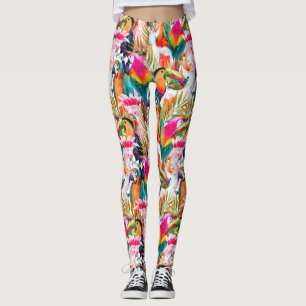 Parrots & Palm Leaves 2 Leggings