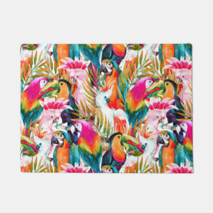 Parrots & Palm Leaves Doormat
