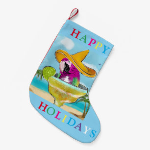 PARROTS  SMALL CHRISTMAS STOCKING