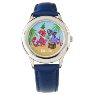 Parrots Treasure Love Cute Kids Personalised Watch