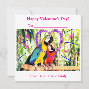 Parrots Valentine's Day Cards