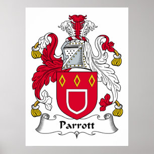 Parrott Family Crest Poster