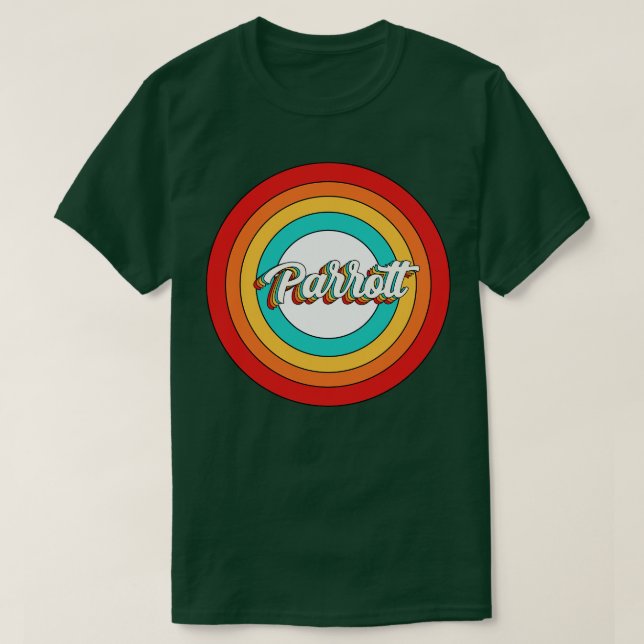 Parrott Name Shirt Vintage Parrott Circle (Design Front)