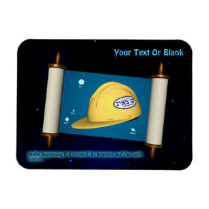 Parshat Bereshit - Yesh M'ayn Construction Magnet